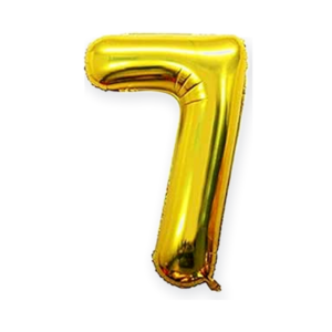 بالون هيليوم ذهبي رقم 7