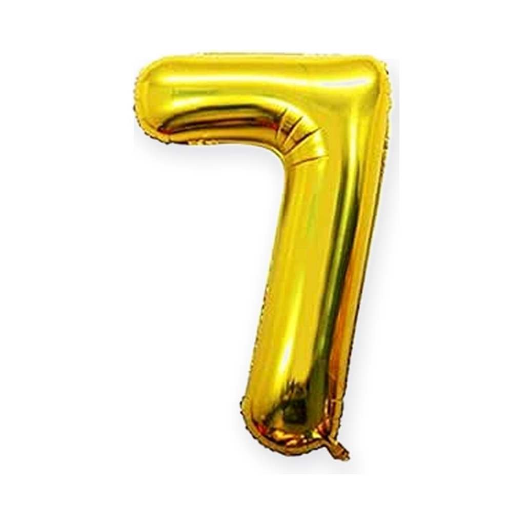 بالون هيليوم ذهبي رقم 7