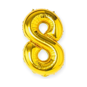 بالون هيليوم ذهبي رقم 8